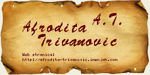 Afrodita Trivanović vizit kartica